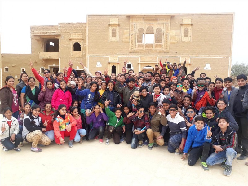 Students group at Kuldhara
